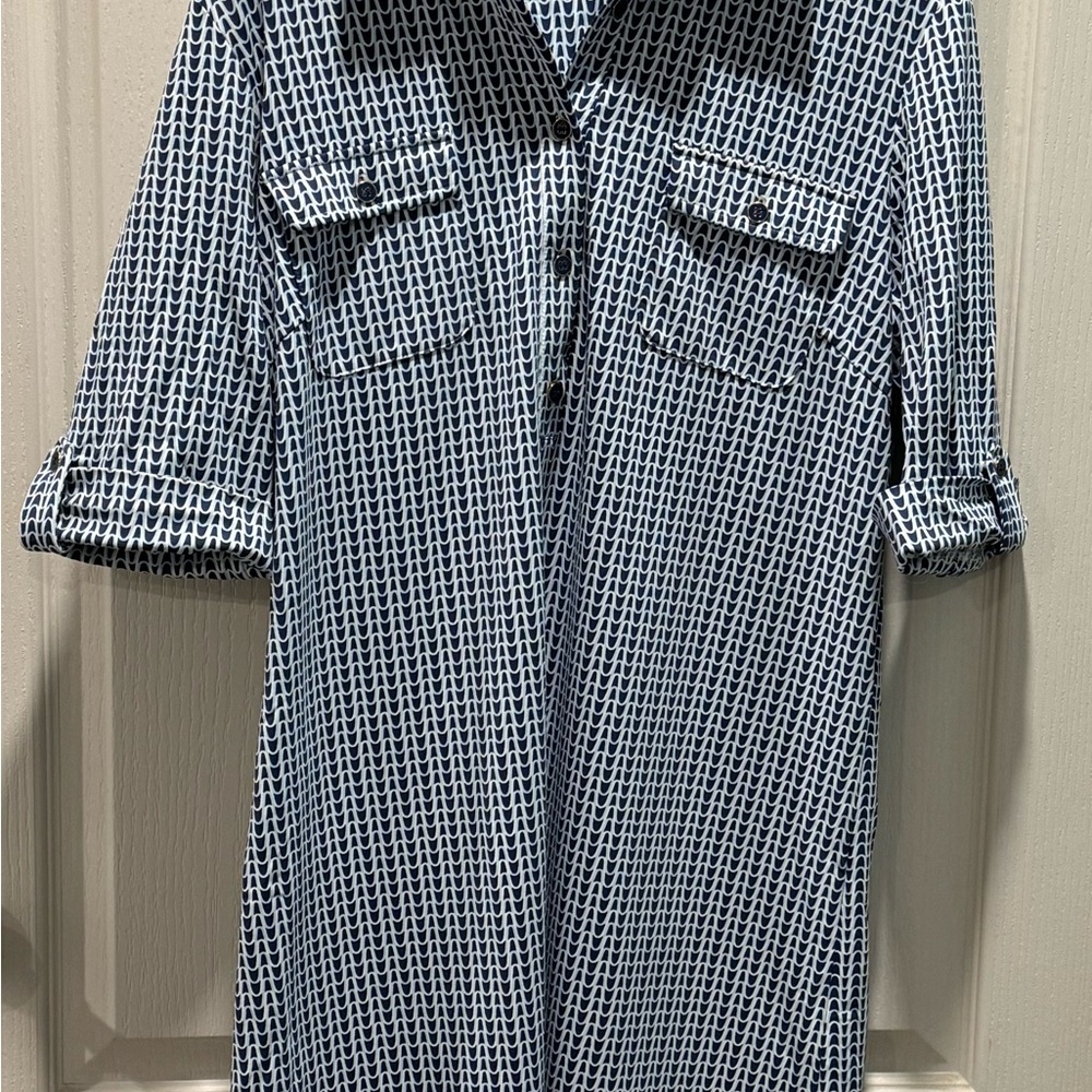 J. McLaughlin Black and White Patterned Dress
